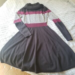 * NEW! BY & BY TURTLENECK LONG-SLEEVE FIT AND FLARE SWEATER DRESS SIZE SMALL